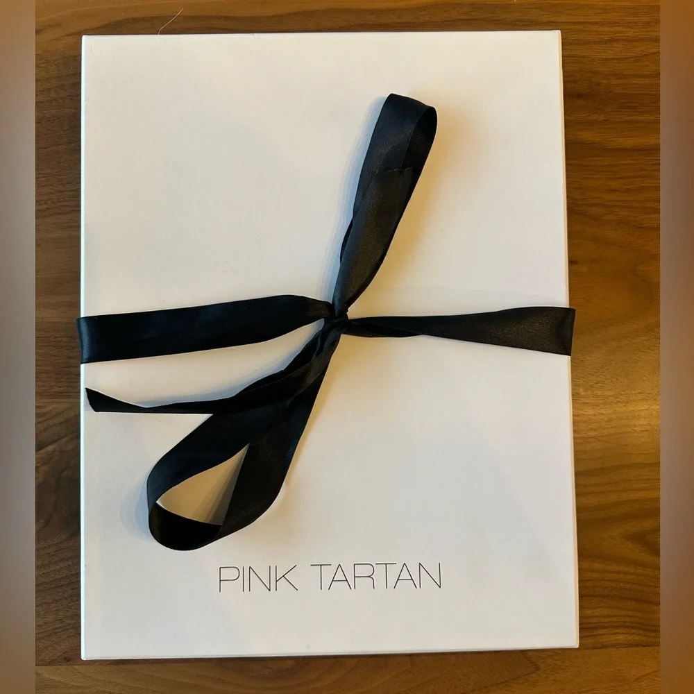Pink Tartan Rabbit Fur Slides women's size 11 New in box - Picture 2 of 4